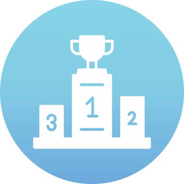 Podyum vektör simgesi modern basit illüstrasyon