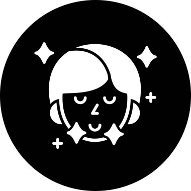 kız simgesi, vektör illüstrasyonu