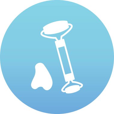 Uzun gölgeli olta ikonu, mavi daire tasarımı. vektör illüstrasyonu.