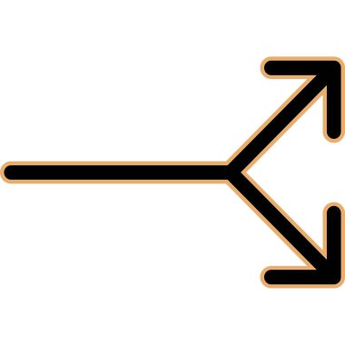 Sağ vektör ince çizgi simgesine dön