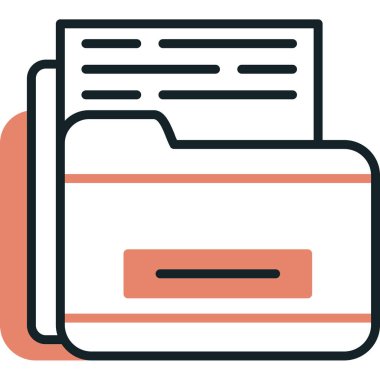 Belge. Web simgesi basit illüstrasyon