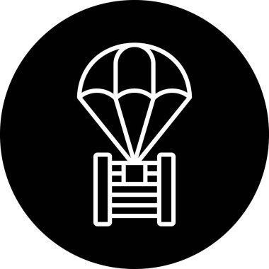 vektör paraşüt simgesi illüstrasyonu