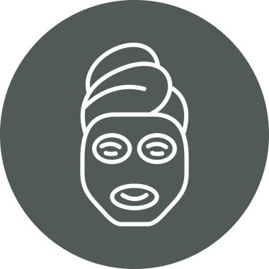 Maskeli bir kadının vektör çizimi