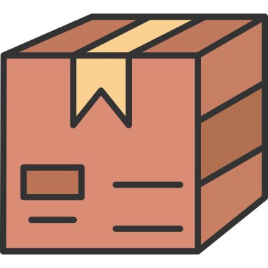 kutu teslim gönderme simgesi Doldurulmuş ana hatlar biçimi