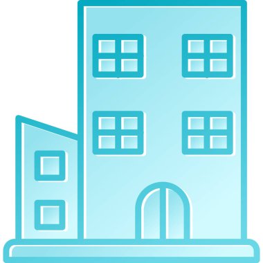 mimari binalar ikon oluşturur - ana hatlar biçiminde