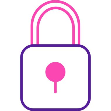 Kilit. Web simgesi basit illüstrasyon