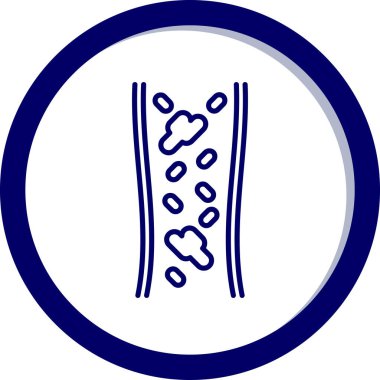 Mavi ve beyaz bir ikonun vektör illüstrasyonu