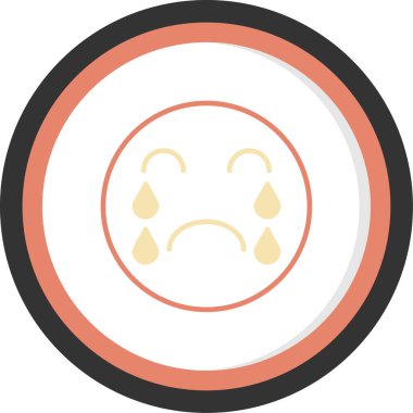 Vektör üzgün ifade simgesi