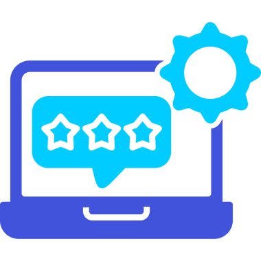 Geri bildirim. Web simgesi basit illüstrasyon