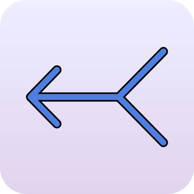 Sol ok simgesi, vektör illüstrasyonu