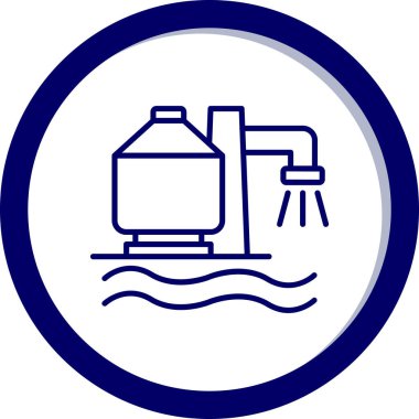 Modern b 'nin vektör illüstrasyonunda su ikonu yok