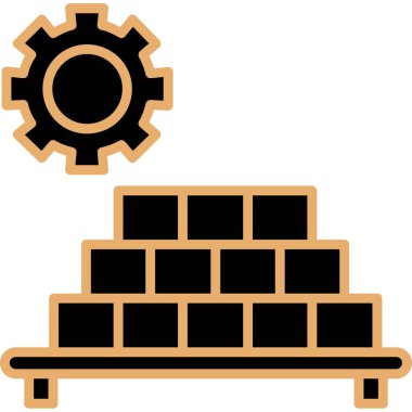 Fabrika simgesi vektör illüstrasyonu