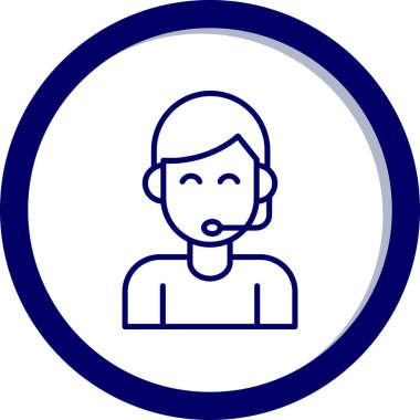 Mikrofonlu bir adamın vektör çizimi