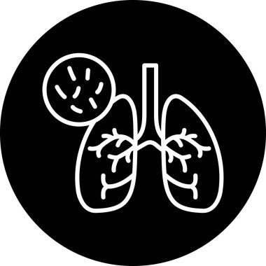 Ciğerler. Web simgesi basit illüstrasyon