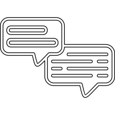 Metin mesajlı sohbet baloncukları