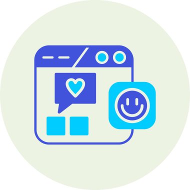 Basit vektör simgesi, sohbet konseptinin çizimi