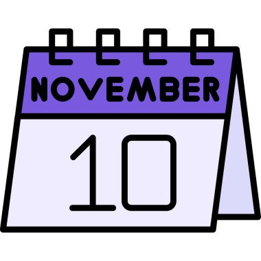 Kasım simgesinin numarasına sahip takvim