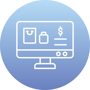 Alışveriş. Web simgesi basit illüstrasyon