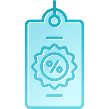 İndirim simgesi vektör illüstrasyonu