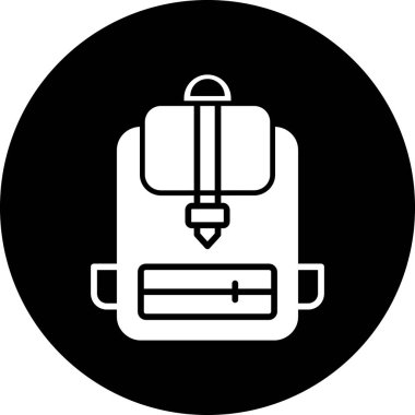 Sırt çantası simgesi. vektör illüstrasyonu