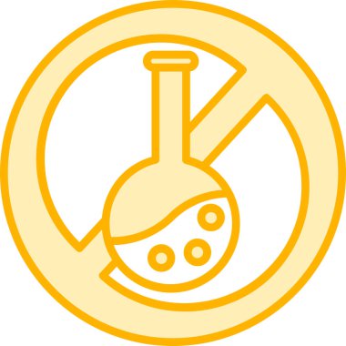 Kimyasal deney simgesi, basit vektör illüstrasyonu