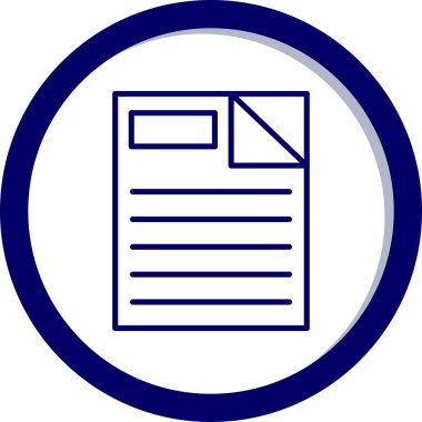 Belge simgesinin vektör illüstrasyonu