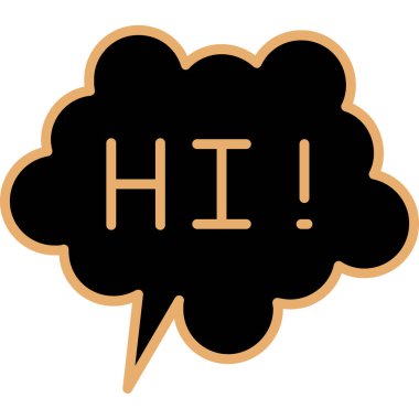 Merhaba yazılı konuşma balonu