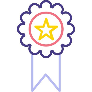 Rozet. Web simgesi basit illüstrasyon