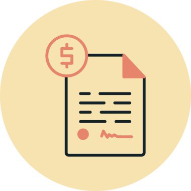 Sözleşme. Web simgesi basit illüstrasyon