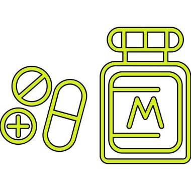 hap ve ilaç şişesi vektör illüstrasyon tasarımı