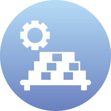 Fabrika simgesi, illüstrasyon, beyaz arkaplan üzerindeki vektör