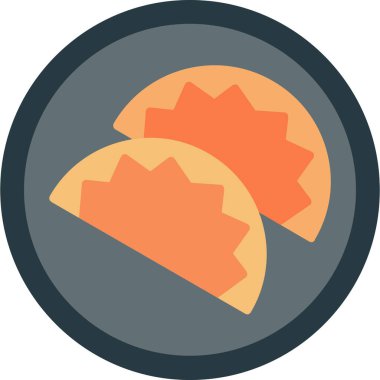 yiyecek düz vektör simgesi