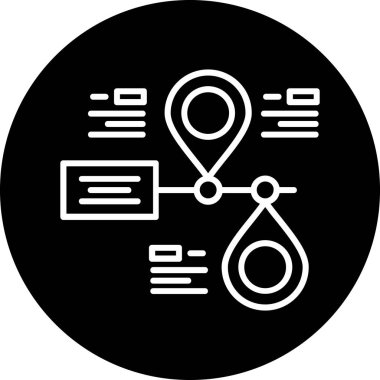 Vektör konumu simge illüstrasyonu