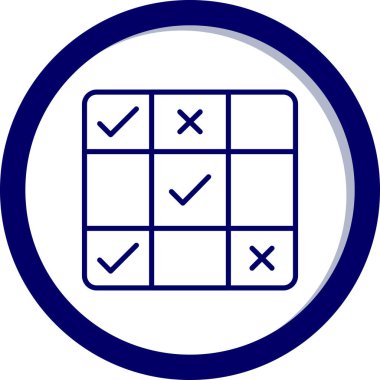 Kontrol listesi vektör simgesi. Grafik, web ve diğerleri için basit biçim illüstrasyonu