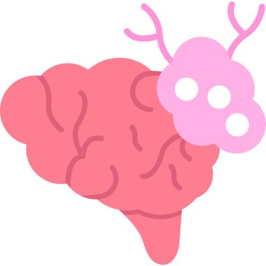 beyin ikonu vektör illüstrasyonu