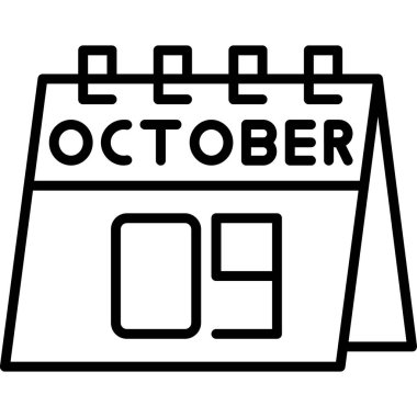 Siyah simgeli takvim