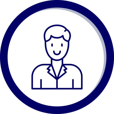 İş adamı simgesi vektör illüstrasyonu