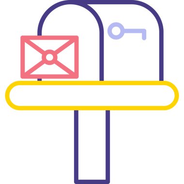 E-posta. Web simgesi basit illüstrasyon