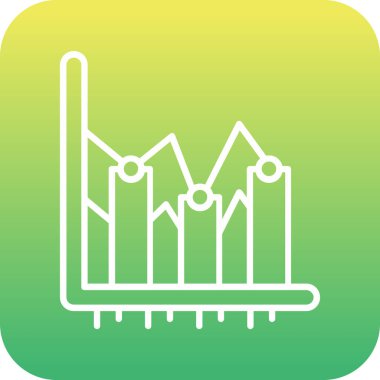 Yeşil ve beyaz bir ikonun vektör illüstrasyonu
