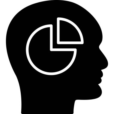 beyin ikonu vektör illüstrasyonu