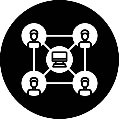 şebeke. Web simgesi basit illüstrasyon