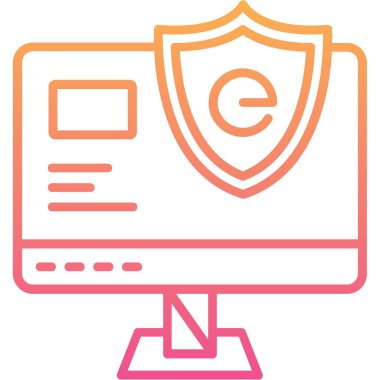 Modern bir kalkan simgesinin vektör çizimi