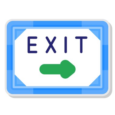 Çıkış. Web simgesi basit illüstrasyon