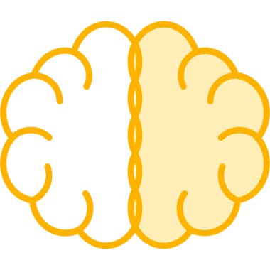 beyin ikonu vektör illüstrasyonu