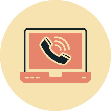 Çağrı merkezi renkli vektör simgesi.