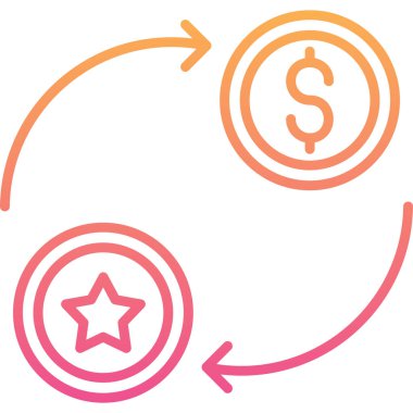 Dolar. Web simgesi basit illüstrasyon