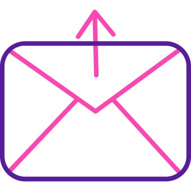 E-posta. Web simgesi basit illüstrasyon