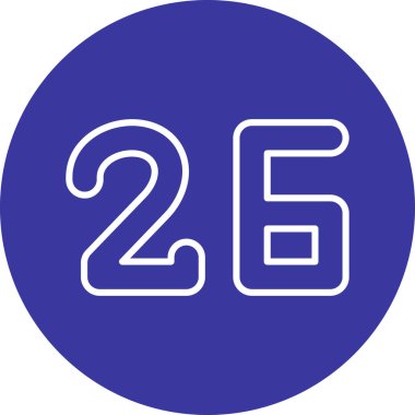 2 numara vektör simgesi modern illüstrasyon tasarımı