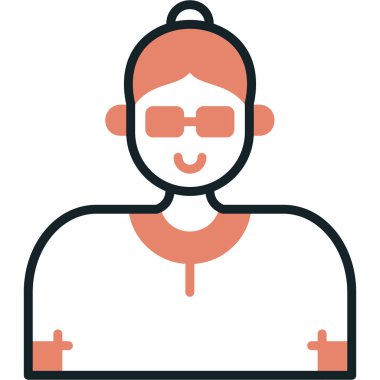 Adamım. Web simgesi basit illüstrasyon