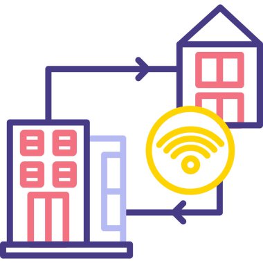 Kablosuz ağ simgesi. vektör illüstrasyonu